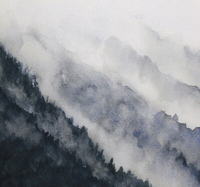 Rolgordijn verduisterend Mistige bergen