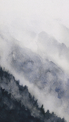 Rolgordijn verduisterend Mistige bergen