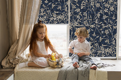 Rolgordijn voor het raam Bloemen