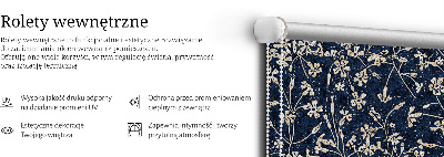 Rolgordijn voor het raam Bloemen