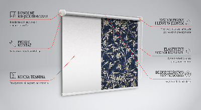 Rolgordijn voor het raam Bloemen