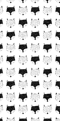 Rolgordijn voor het raam Getekende vossenkoppen