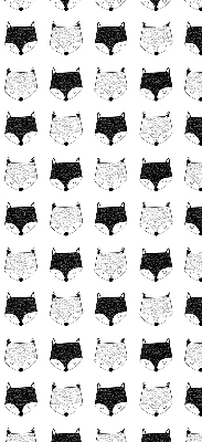 Rolgordijn voor het raam Getekende vossenkoppen