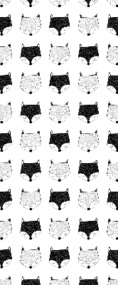 Rolgordijn voor het raam Getekende vossenkoppen