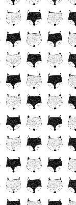 Rolgordijn voor het raam Getekende vossenkoppen