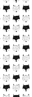 Rolgordijn voor het raam Getekende vossenkoppen