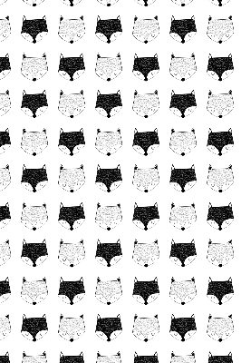 Rolgordijn voor het raam Getekende vossenkoppen