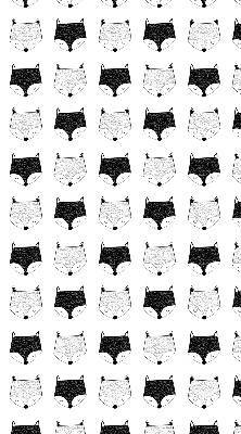 Rolgordijn voor het raam Getekende vossenkoppen