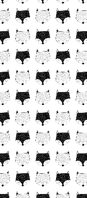 Rolgordijn voor het raam Getekende vossenkoppen