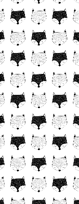 Rolgordijn voor het raam Getekende vossenkoppen