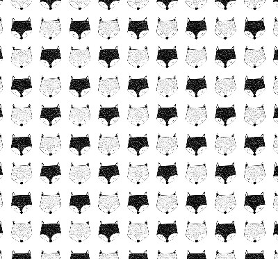 Rolgordijn voor het raam Getekende vossenkoppen