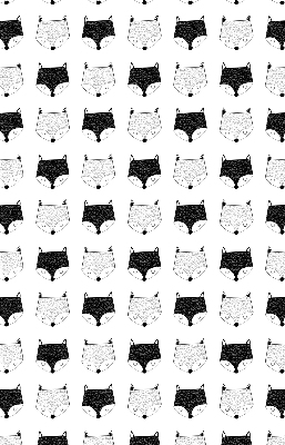 Rolgordijn voor het raam Getekende vossenkoppen