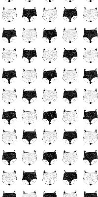 Rolgordijn voor het raam Getekende vossenkoppen