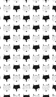 Rolgordijn voor het raam Getekende vossenkoppen