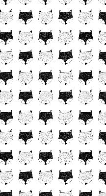 Rolgordijn voor het raam Getekende vossenkoppen