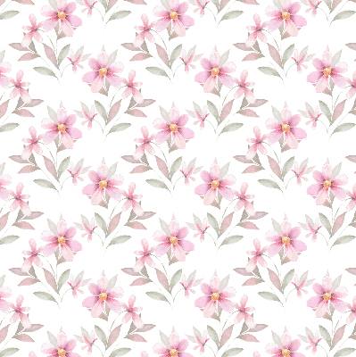 Rolgordijn voor het raam Roze bloemen