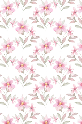 Rolgordijn voor het raam Roze bloemen