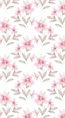 Rolgordijn voor het raam Roze bloemen