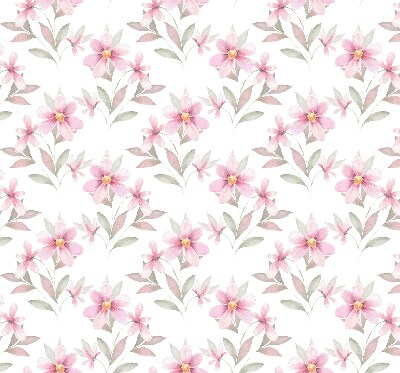 Rolgordijn voor het raam Roze bloemen