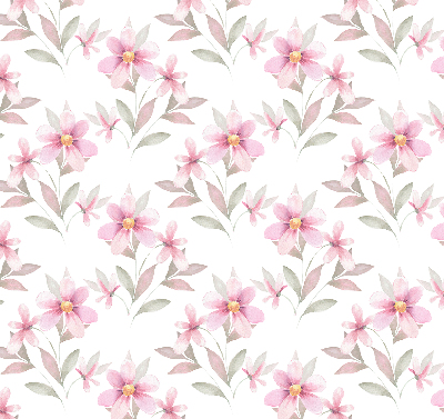 Rolgordijn voor het raam Roze bloemen