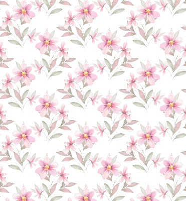 Rolgordijn voor het raam Roze bloemen