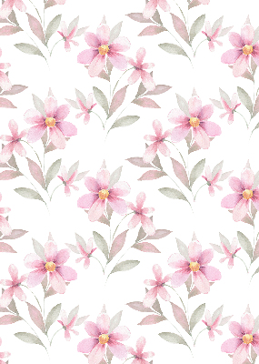 Rolgordijn voor het raam Roze bloemen