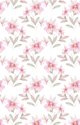 Rolgordijn voor het raam Roze bloemen