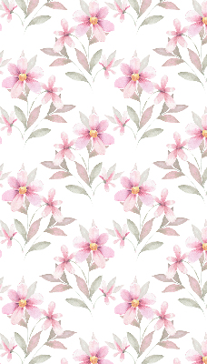 Rolgordijn voor het raam Roze bloemen