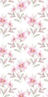 Rolgordijn voor het raam Roze bloemen