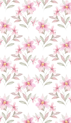 Rolgordijn voor het raam Roze bloemen