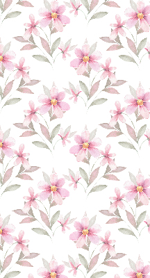 Rolgordijn voor het raam Roze bloemen