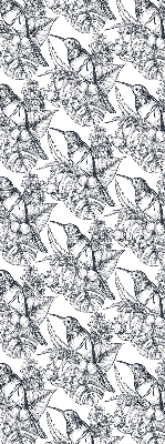 Rolgordijn verduisterend Getekende bloemen