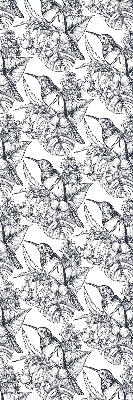 Rolgordijn verduisterend Getekende bloemen