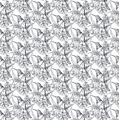 Rolgordijn verduisterend Getekende bloemen