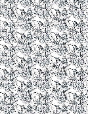 Rolgordijn verduisterend Getekende bloemen