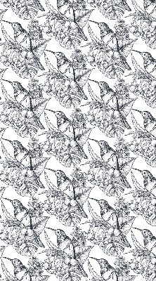 Rolgordijn verduisterend Getekende bloemen