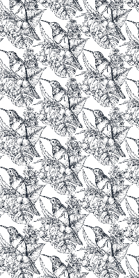 Rolgordijn verduisterend Getekende bloemen