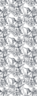 Rolgordijn verduisterend Getekende bloemen