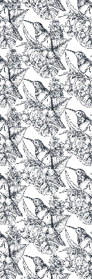 Rolgordijn verduisterend Getekende bloemen