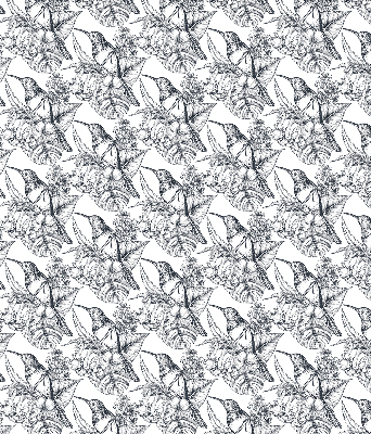 Rolgordijn verduisterend Getekende bloemen