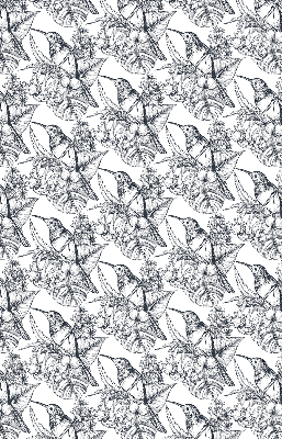 Rolgordijn verduisterend Getekende bloemen