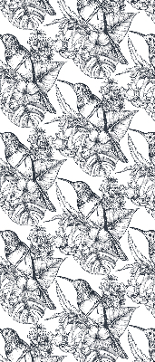 Rolgordijn verduisterend Getekende bloemen