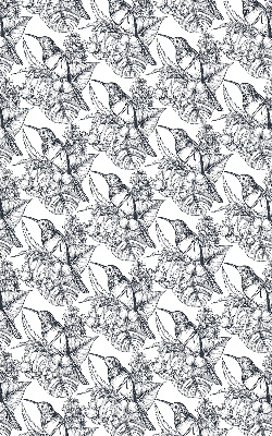 Rolgordijn verduisterend Getekende bloemen