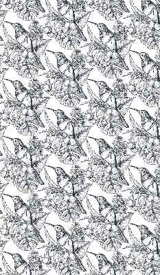 Rolgordijn verduisterend Getekende bloemen