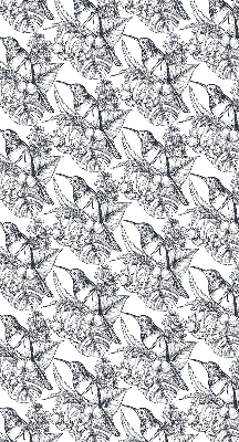 Rolgordijn verduisterend Getekende bloemen