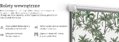 Rolgordijn voor het raam Palmbomen