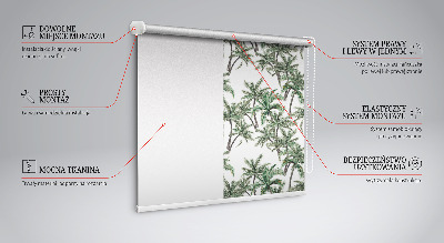 Rolgordijn voor het raam Palmbomen