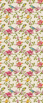 Rolgordijn verduisterend Vogels op bloemen