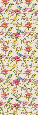 Rolgordijn verduisterend Vogels op bloemen