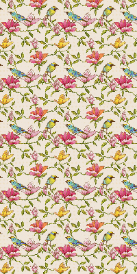 Rolgordijn verduisterend Vogels op bloemen